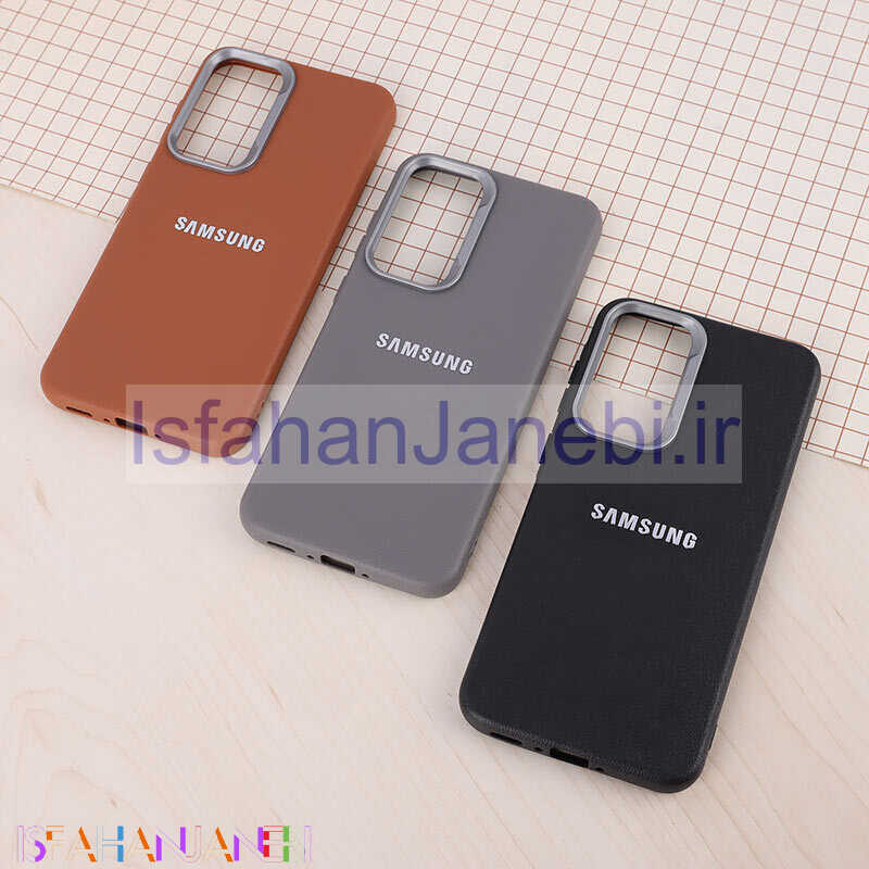 اصفهان جانبی-قاب چرمی ژله ای Leather سامسونگ Galaxy A36 لوگو متال