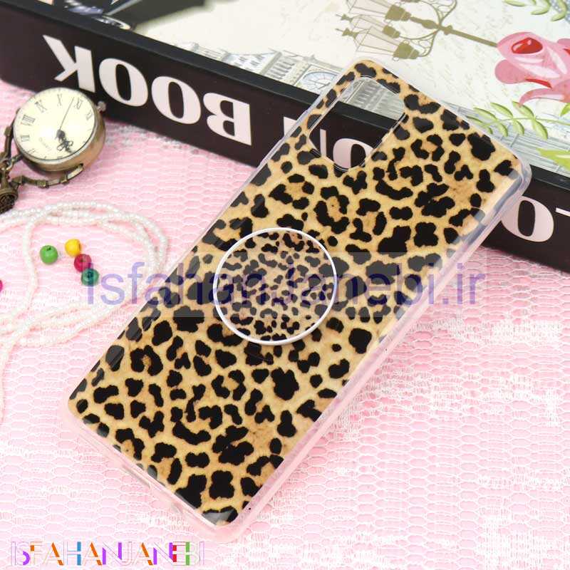 اصفهان جانبی-قاب سوپر IMD دور شفاف پاپ سوکت دار Samsung A51 پلنگی