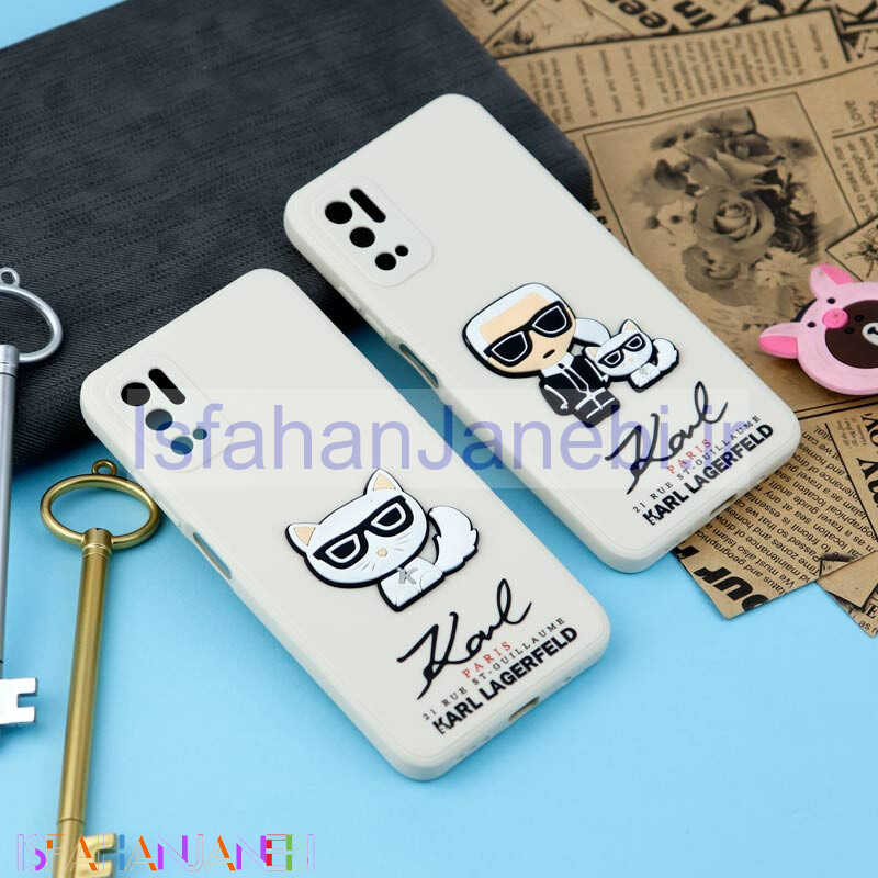 اصفهان جانبی-قاب سیلیکونی عروسکی کارل محافظ لنزدار Xiaomi Poco M3 Pro