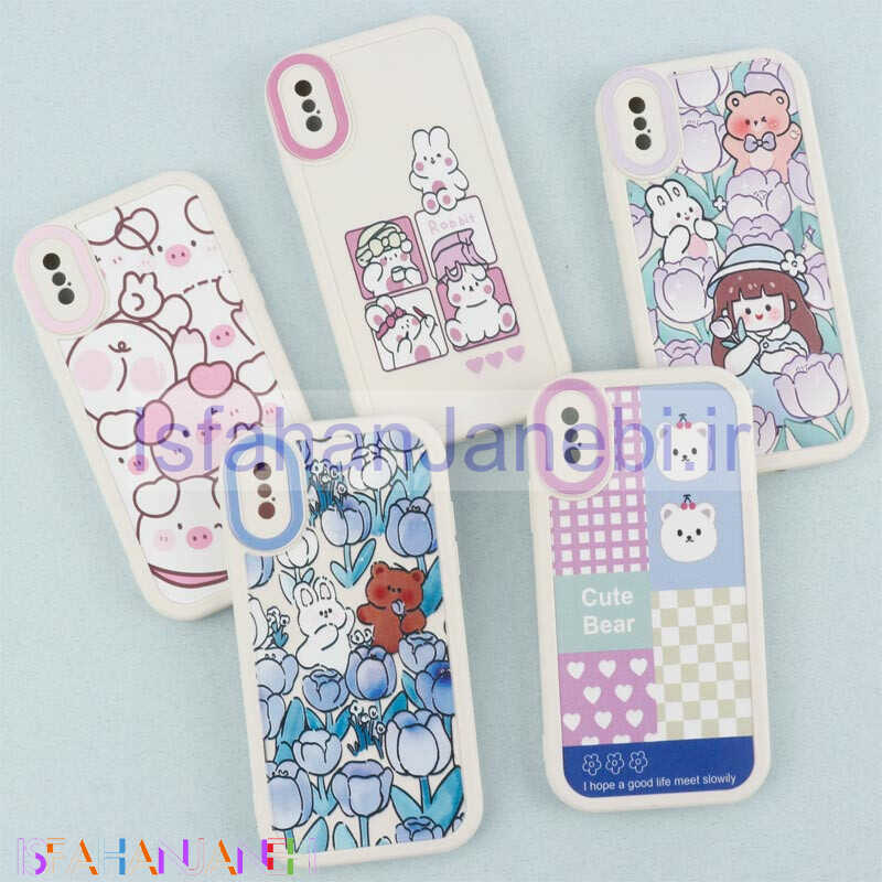 اصفهان جانبی-قاب طرح کارتونی محافظ لنزدار iPhone X / XS