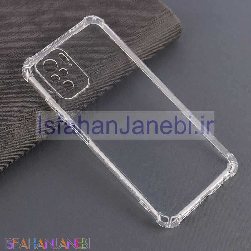 اصفهان جانبی-قاب ژله ای ضربه گیر بی رنگ شیائومی Redmi Note 10 4G / 10s محافظ لنزدار