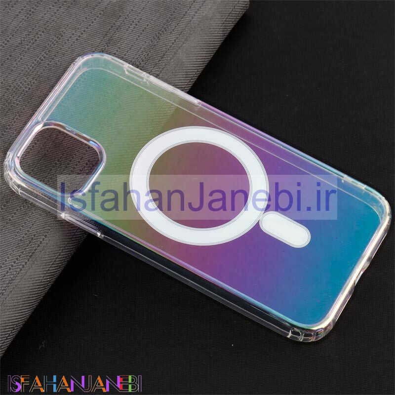 اصفهان جانبی-قاب PC شفاف هولوگرامی Keliluo مگ سیف iPhone 11