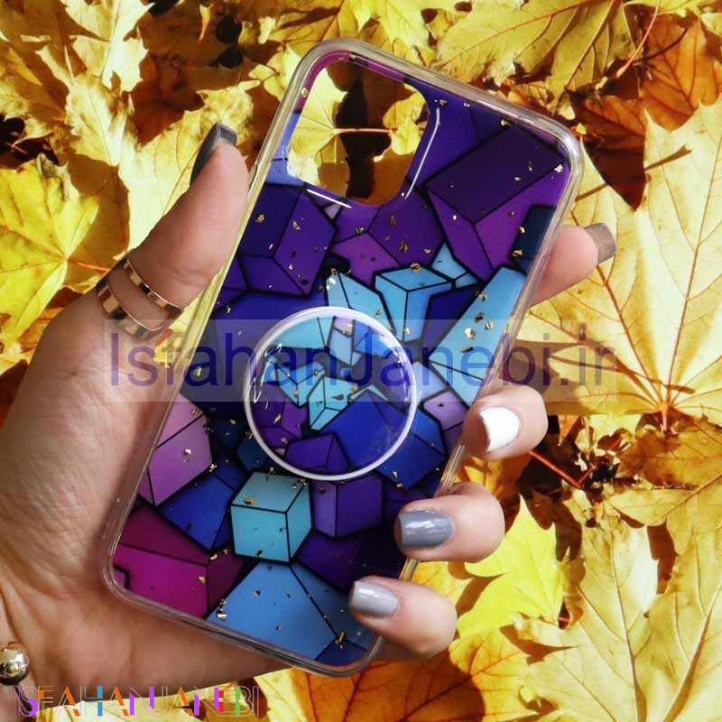 اصفهان جانبی-قاب رنگین کمانی پاپ سوکت دار خرچنگی کد7 آیفون iPhone 11 Pro