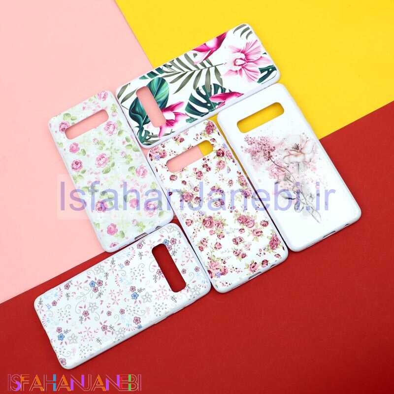 اصفهان جانبی-قاب فانتزی سفید طرح گل سامسونگ S10