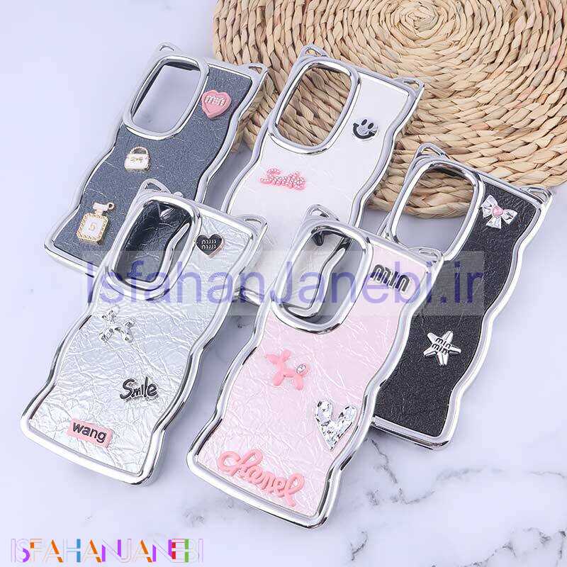 اصفهان جانبی-قاب چرمی موج دار سامسونگ Galaxy S23 Ultra برجسته گوش دار