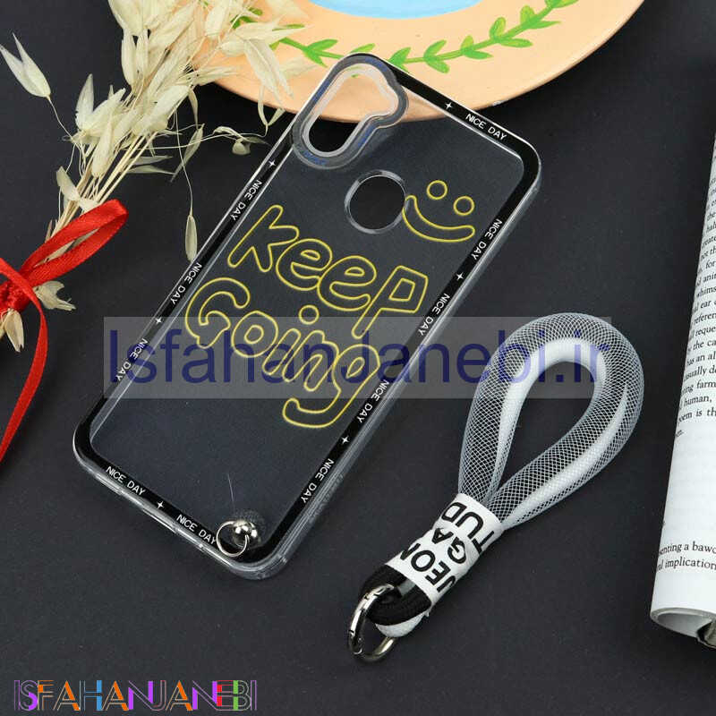 اصفهان جانبی-قاب طرحدار Keep Going محافظ لنزدار + بند آویز لنیارد Samsung Galaxy A11