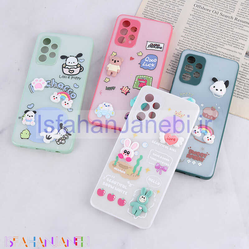 اصفهان جانبی-قاب شاینی سامسونگ Galaxy A52 / A52s عروسک برجسته محافظ لنزدار