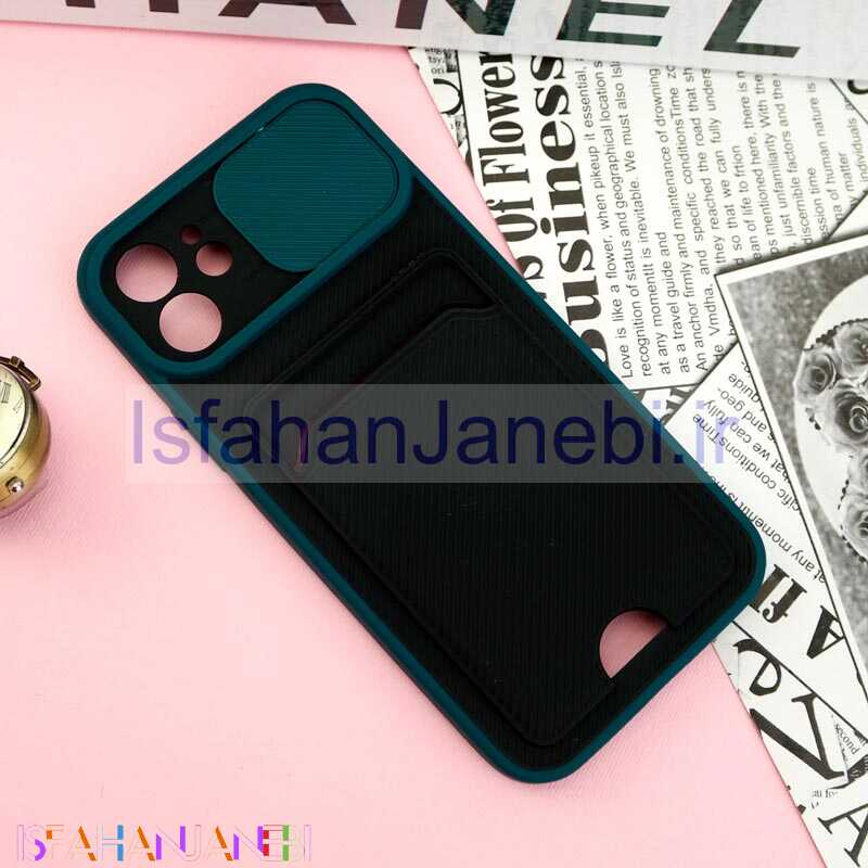 اصفهان جانبی-قاب ضد ضربه جاکارتی دار محافظ لنز کشویی کلاسیک iPhone 12