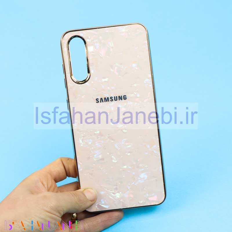 اصفهان جانبی-قاب ماربل ژله ای یخی Samsung A70s طلایی