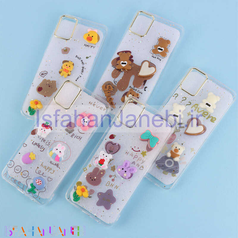 اصفهان جانبی-قاب ژله ای شفاف عروسک برجسته Samsung Galaxy A05