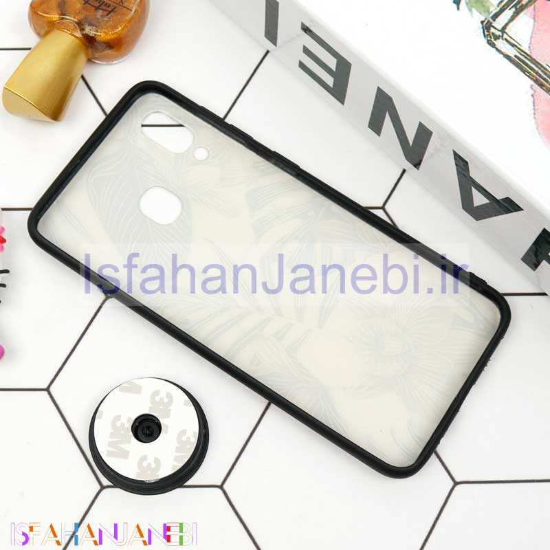 اصفهان جانبی-قاب فانتزی برجسته + پاپ سوکت طرح گل سامسونگ A20/A30 سری D