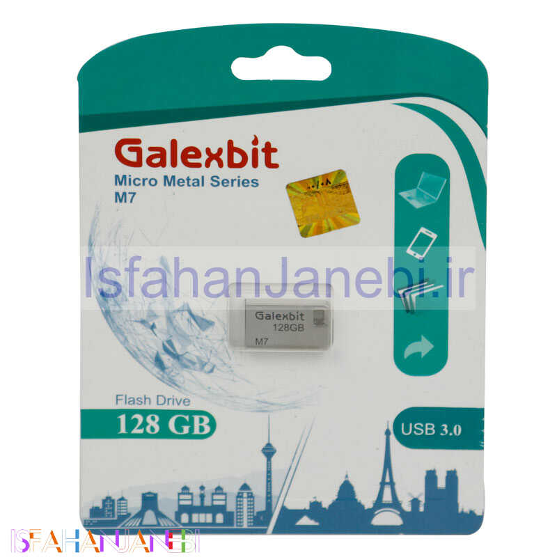 اصفهان جانبی-فلش 128 گیگ گلکس بیت Galexbit Micro Metal Series M7 USB3.0