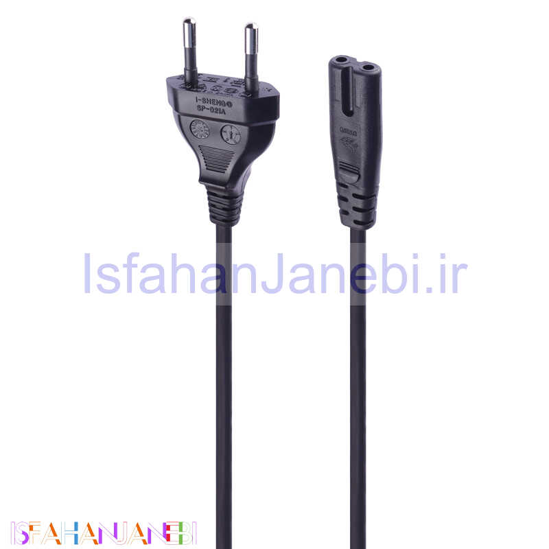 اصفهان جانبی-کابل برق لپ تاپ 2Pin 1.2m شرینک