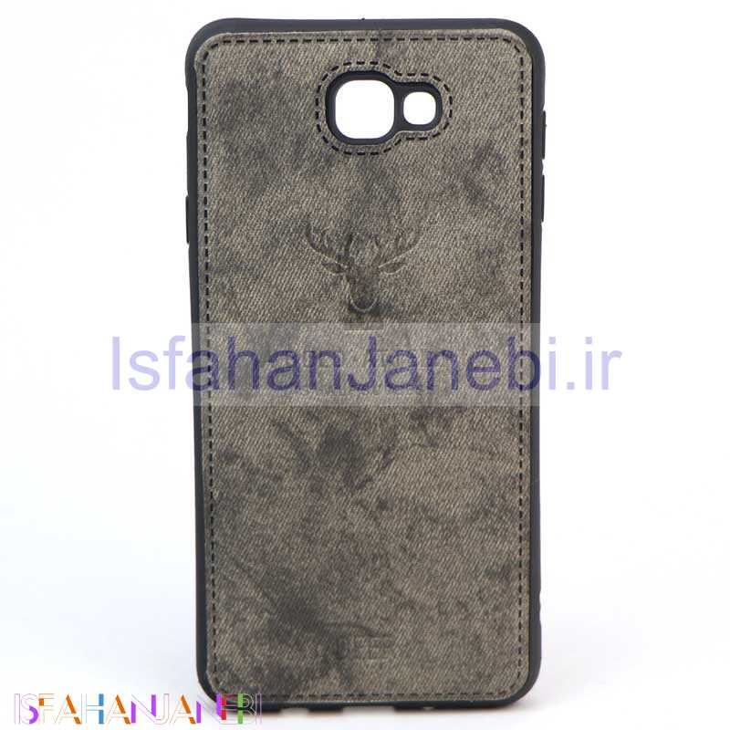 اصفهان جانبی-قاب چرمی طرح گوزن Samsung J7 Prime خاکستری