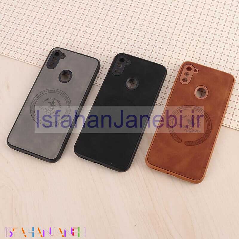 اصفهان جانبی-قاب چرمی Polo & Racquet Club سامسونگ Galaxy A11 / M11 طرح مگ سیف محافظ لنزدار