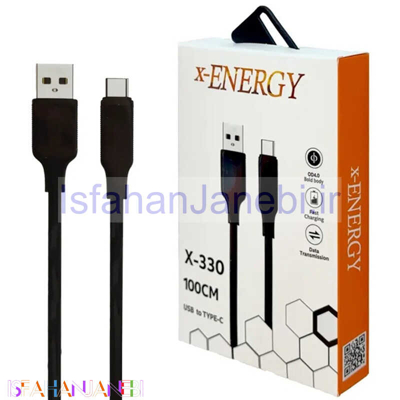 اصفهان جانبی-کابل تایپ سی فست شارژ X-Energy X-330 5A 1m