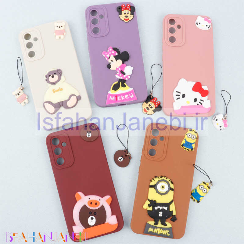 اصفهان جانبی-قاب عروسکی برجسته محافظ لنزدار Samsung Galaxy A34 + آویز