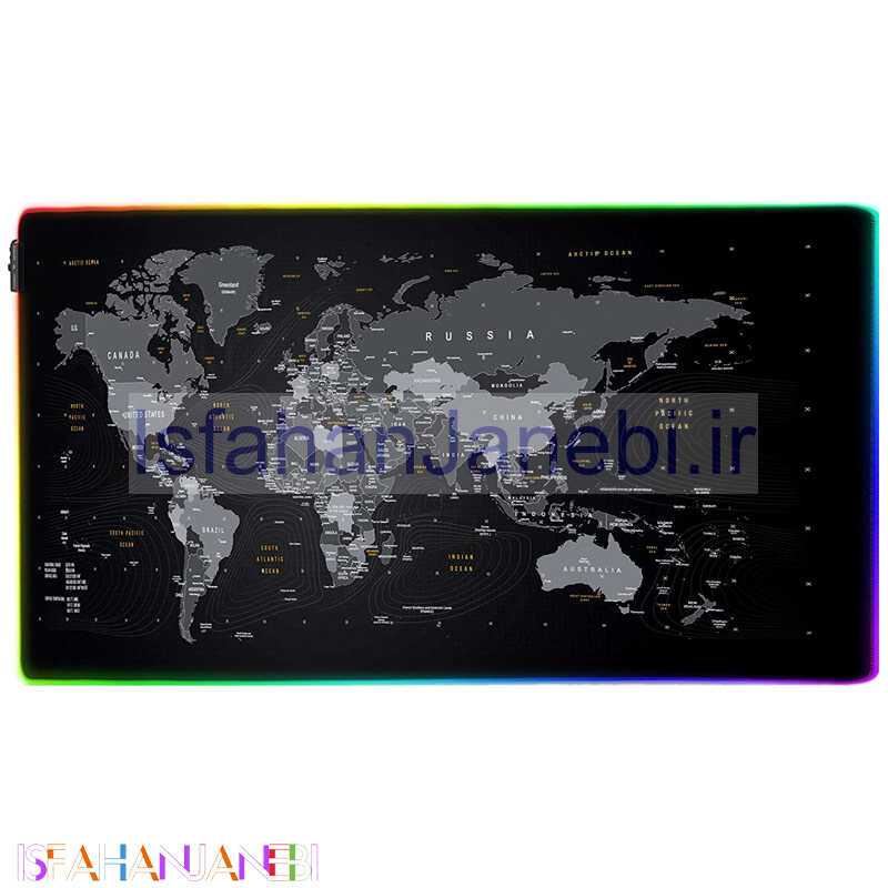 اصفهان جانبی-پد موس گیمینگ Titanwolf Global Lighting 60*120cm طرح Map