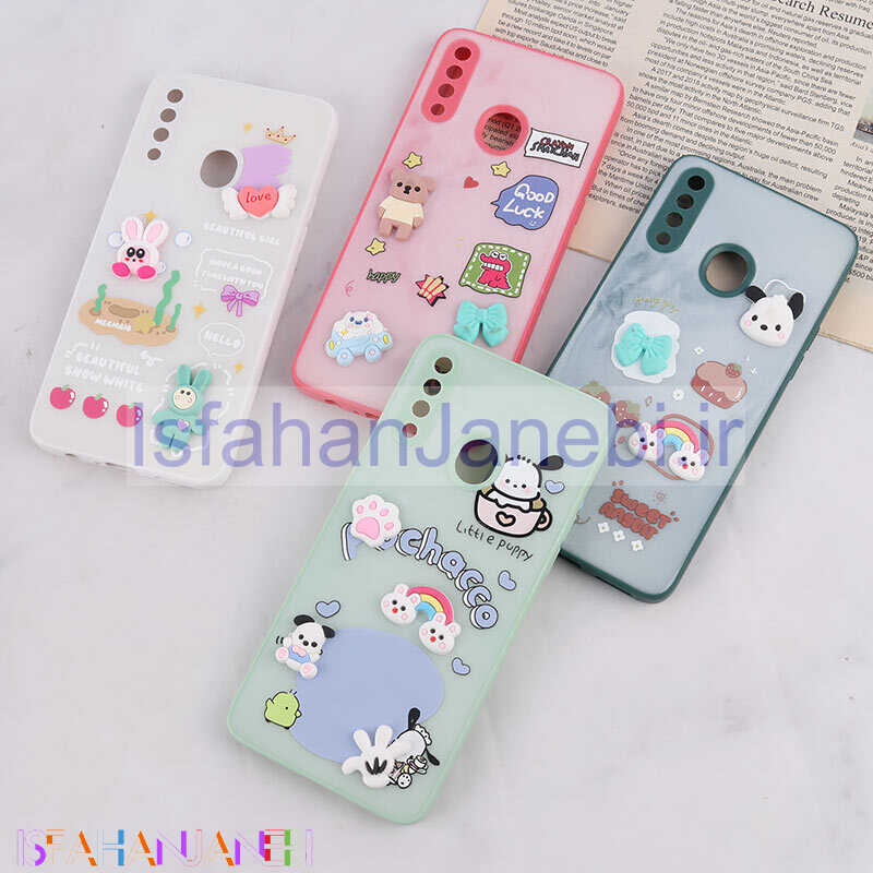 اصفهان جانبی-قاب شاینی سامسونگ Galaxy A20s عروسک برجسته محافظ لنزدار