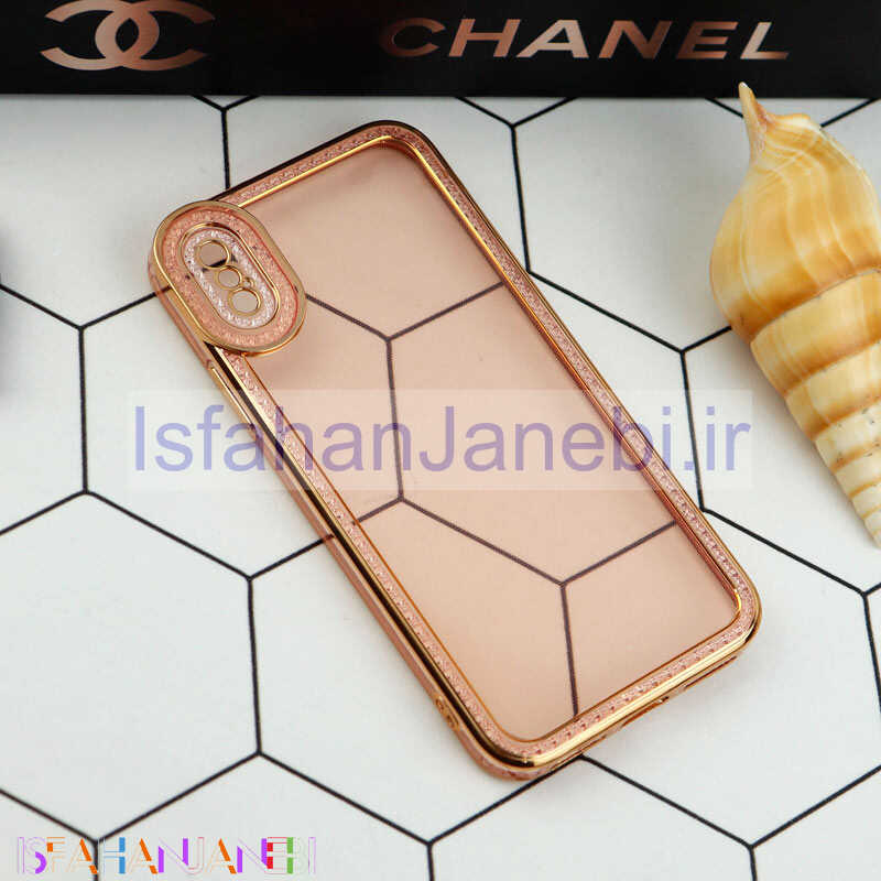 اصفهان جانبی-قاب محافظ لنزدار الکترو نگین دار iPhone X/XS