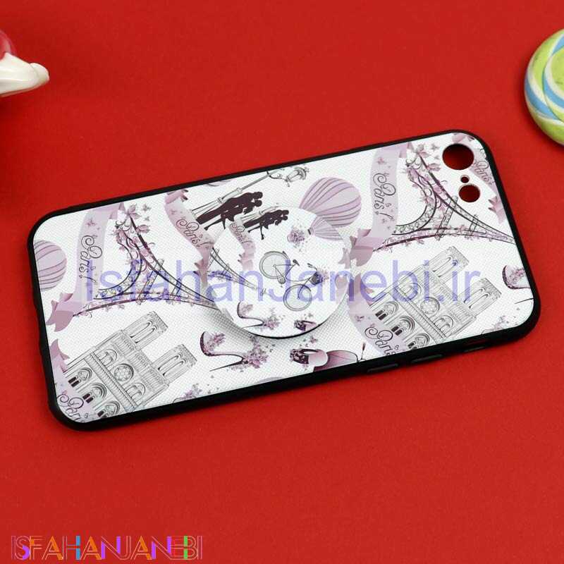 اصفهان جانبی-قاب فانتزی برجسته + پاپ سوکت طرح ایفل iPhone 7/8 سری D
