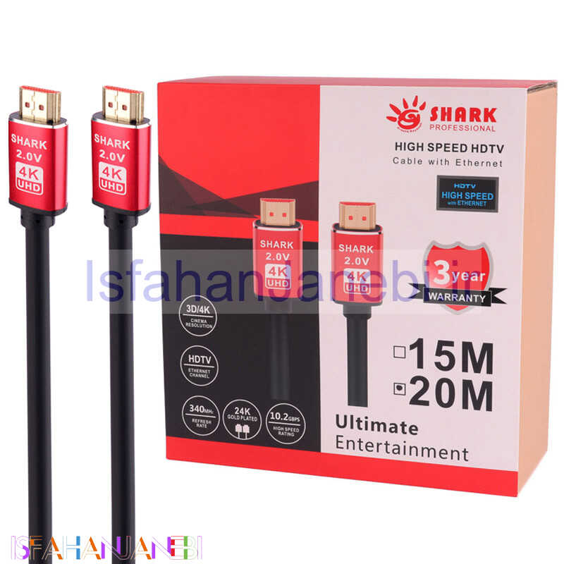 اصفهان جانبی-کابل Shark HDMI v2.0 4K 20m