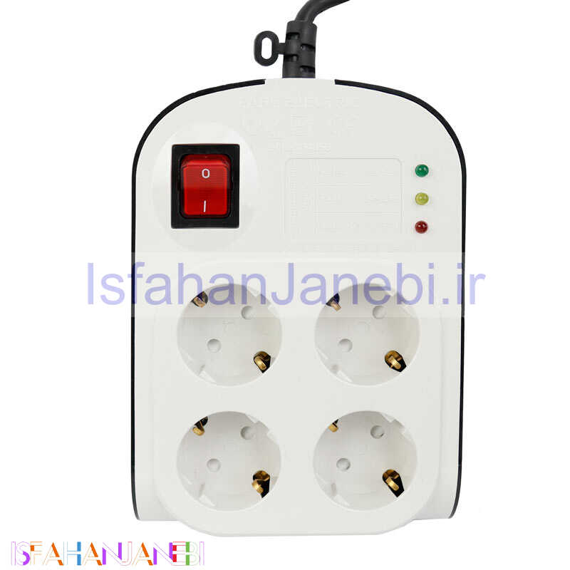 اصفهان جانبی-محافظ برق صوتی تصویری 4 خانه ارت دار پارت الکتریک با کابل 5 متری Part Electric 8793