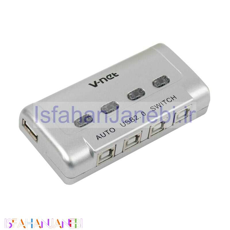 اصفهان جانبی-سوییچ پرینتر V-net USB Auto Sharing 4 Port