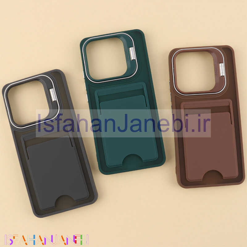 اصفهان جانبی-قاب جاکارتی دار Support شیائومی Redmi Note 14 پشت مات استندشو