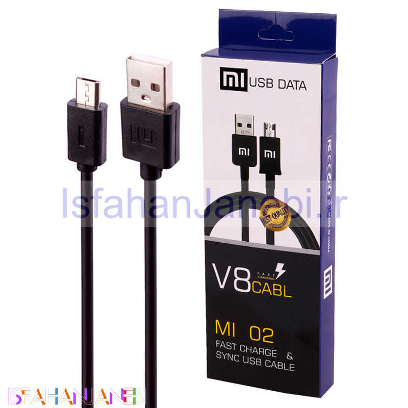 اصفهان جانبی-کابل میکرو یو اس بی فست شارژ Xiaomi V8 Mi02 1m