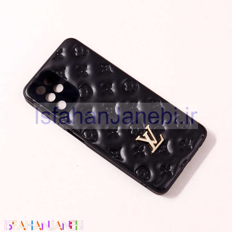 اصفهان جانبی-قاب پافر چرمی LV محافظ لنزدار Samsung Galaxy A22 4G