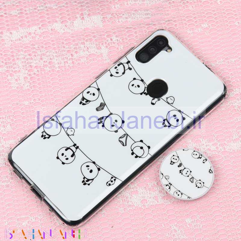 اصفهان جانبی-قاب سوپر IMD دور شفاف پاپ سوکت دار Samsung A11 پاندا