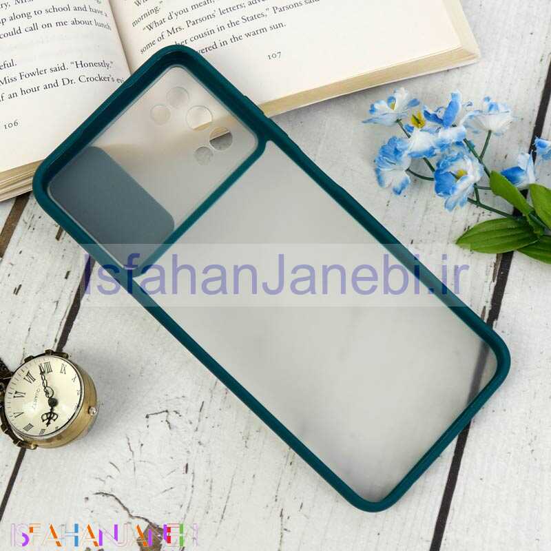 اصفهان جانبی-قاب PC مات محافظ لنز دار کشویی Samsung Galaxy A03s