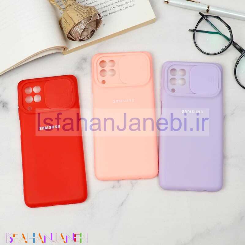 اصفهان جانبی-قاب سیلیکونی TPU محافظ لنزدار کشویی Samsung F62 لایت