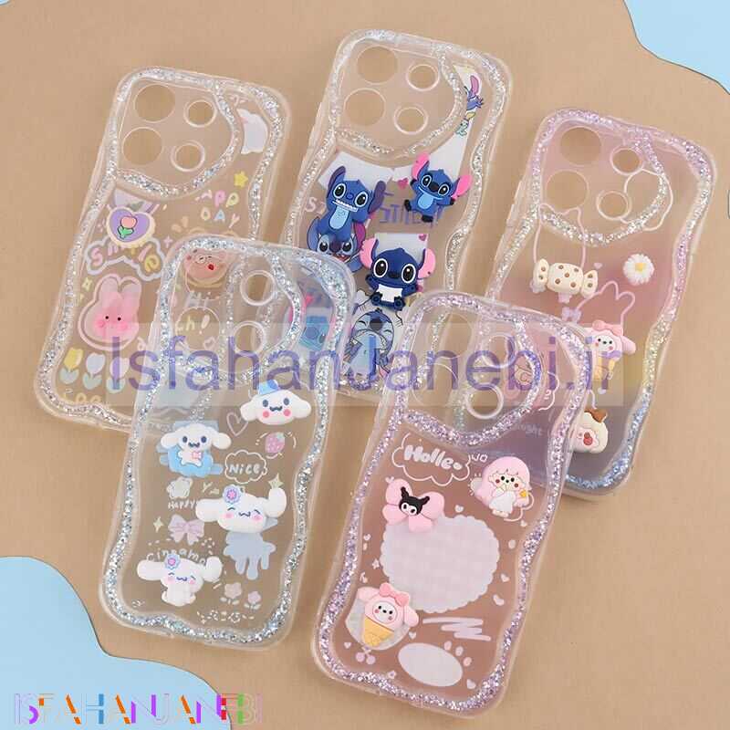 اصفهان جانبی-قاب شاینی شیائومی Redmi Note 13 4G عروسکی محافظ لنزدار