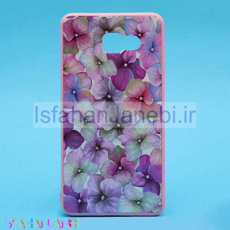 اصفهان جانبی-قاب فانتزی برجسته صورتی طرح گل سامسونگ A7 2016