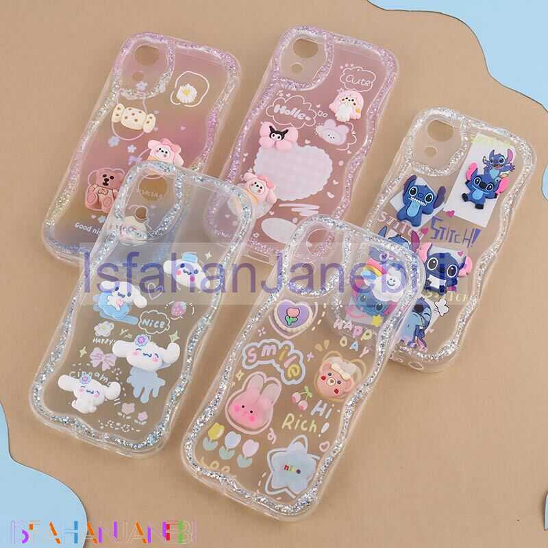 اصفهان جانبی-قاب شاینی سامسونگ Galaxy A03 Core عروسکی محافظ لنزدار