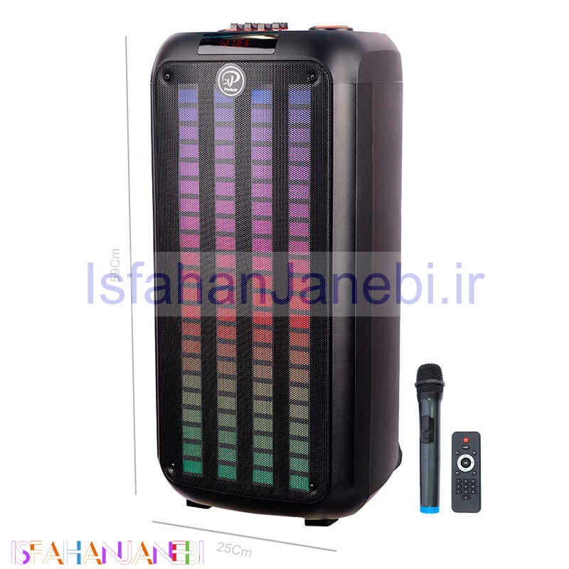اصفهان جانبی-اسپیکر چمدانی بلوتوثی رم و فلش خور XP-Product XP-M1211A + میکروفون و ریموت کنترل