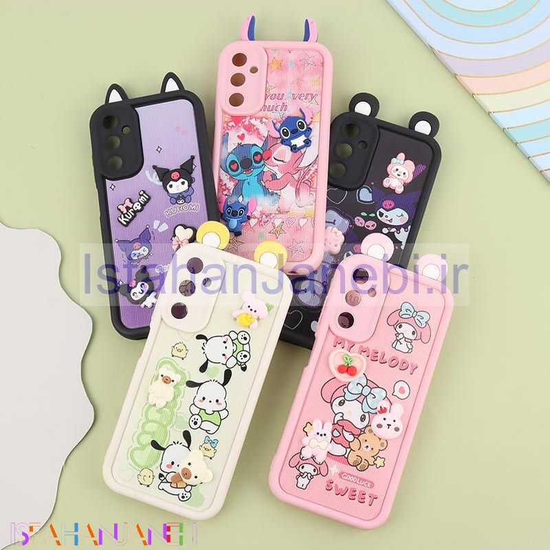 اصفهان جانبی-قاب کبریتی سولید سامسونگ Galaxy A05s عروسکی گوش دار محافظ لنزدار