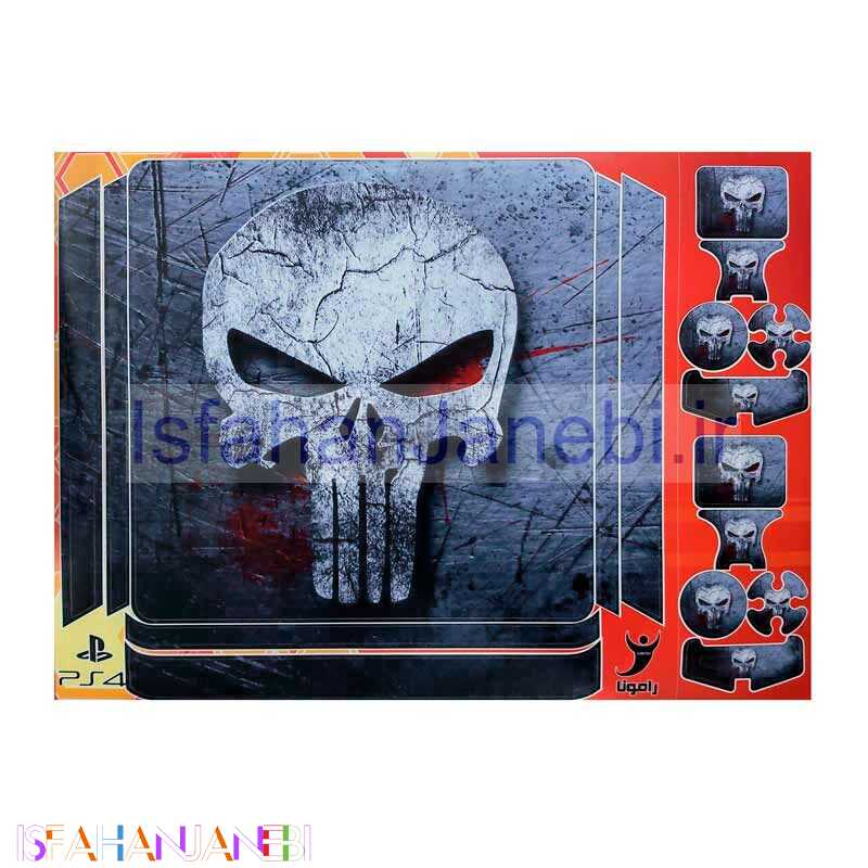 اصفهان جانبی-اسکین پلی استیشن 4 اسلیم طرح Punisher کد2
