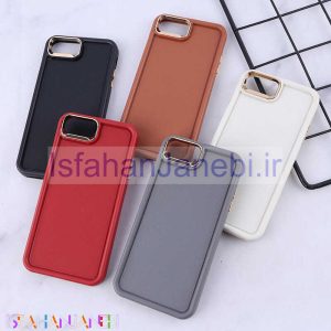 اصفهان جانبی-قاب سولید چرمی آیفون iPhone 7 Plus / 8 Plus دور محافظ متال