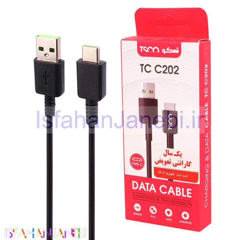 اصفهان جانبی-کابل تایپ سی TSCO TCC202 3A 1m