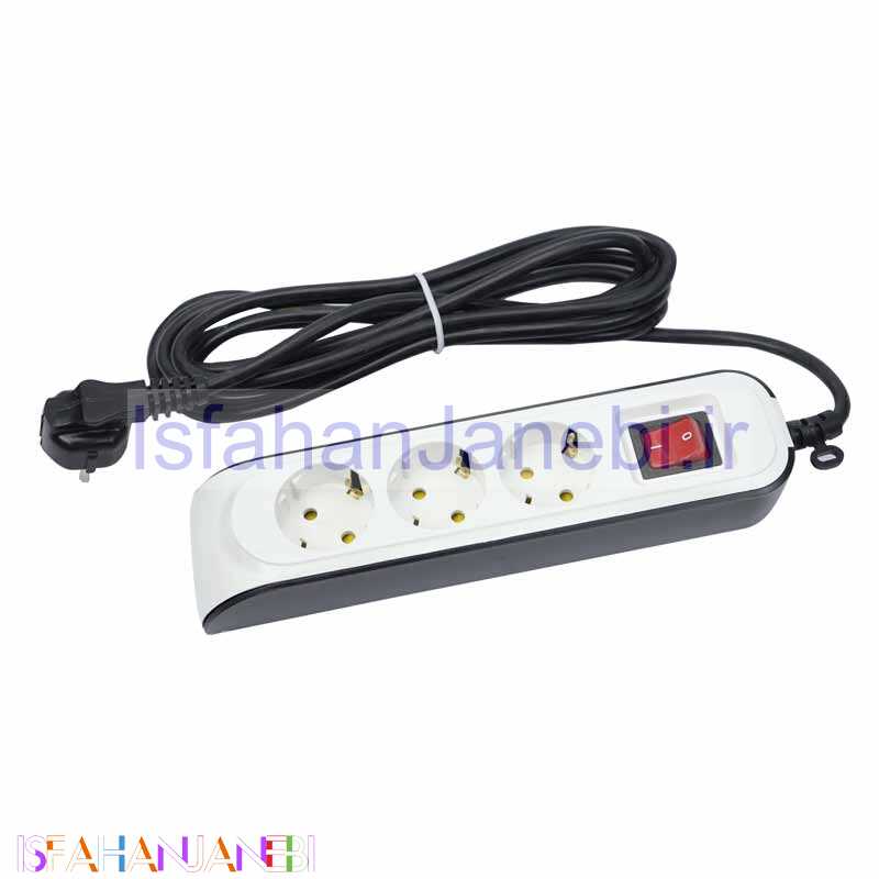 اصفهان جانبی-چند راهی 3 خانه ارت دار پارت الکتریک PE8761 با کابل 3 متری