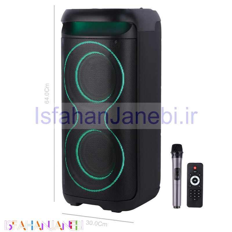 اصفهان جانبی-اسپیکر چمدانی بلوتوثی DR-6616 + میکروفون و ریموت کنترل