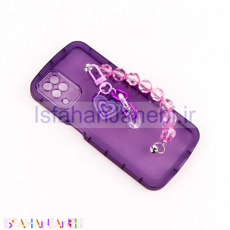 اصفهان جانبی-قاب فانتزی محافظ لنزدار + بند آویز سنگی Samsung Galaxy A12