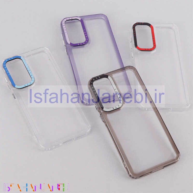 اصفهان جانبی-قاب PC پشت شفاف Lucky Case دور رنگی Samsung Galaxy A55
