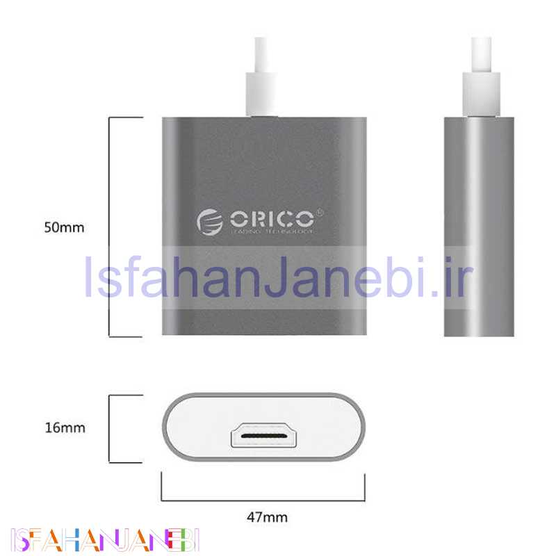 اصفهان جانبی-مبدل اوریکو Orico RCH HDMI to Type-C