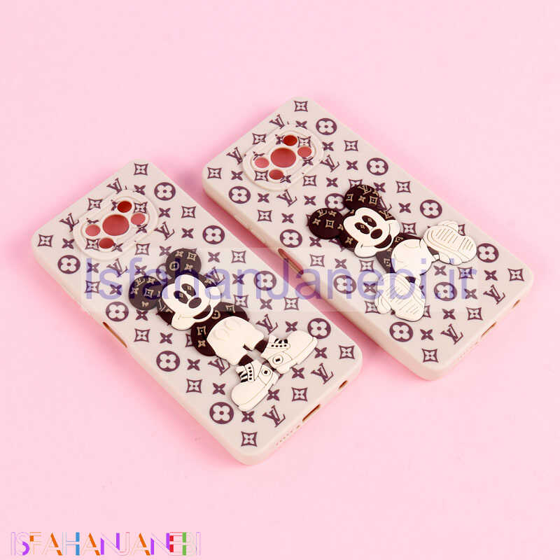 اصفهان جانبی-قاب میکی موس برجسته LV محافظ لنزدار Xiaomi Poco X3