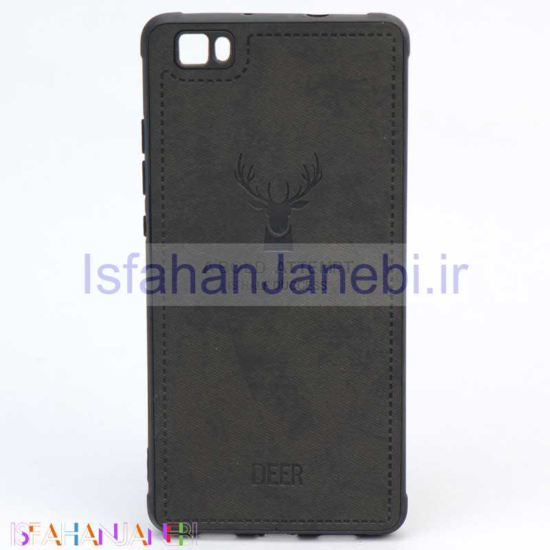 اصفهان جانبی-قاب چرمی طرح گوزن Huawei P8 Lite مشکی