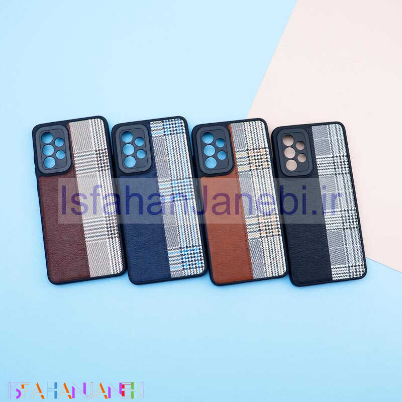 اصفهان جانبی-قاب چرمی پارچه ای محافظ لنزدار Samsung Galaxy A52 / A52s